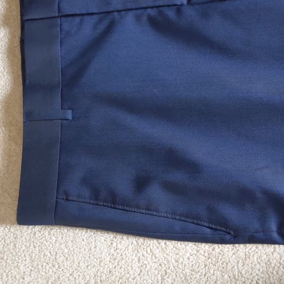 Men's Navy Flat Front Dress Pants, RW&Co, 32x32, Slim Fit - Picture 6 of 9